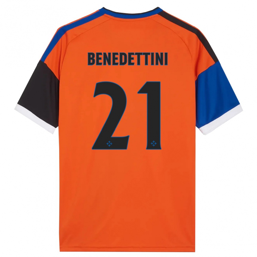 ילדים כדורגל Filippo Benedettini #21 כתום כחול שחור לבן הרחק ג'רזי 2026/27