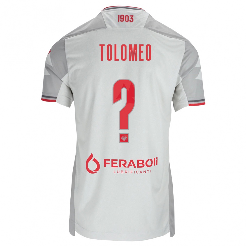 ילדים כדורגל Gabriel Tolomeo #0 אפור לבן אדום הרחק ג'רזי 2026/27