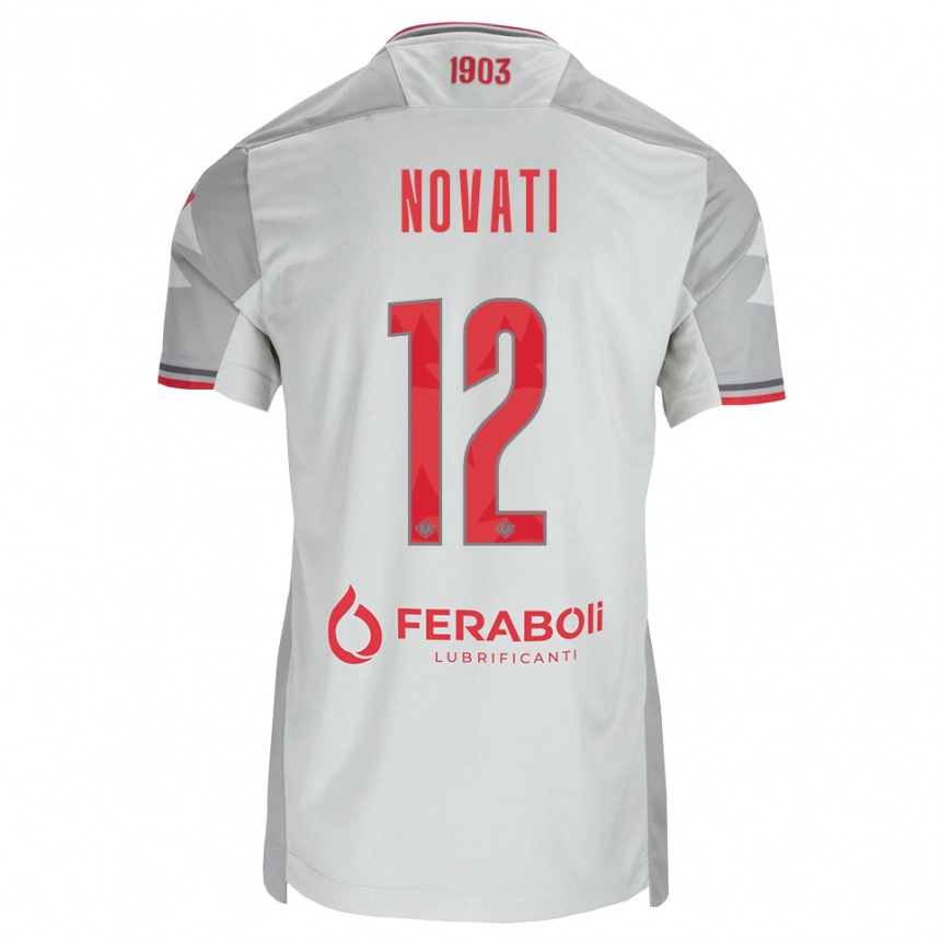 ילדים כדורגל Lorenzo Novati #12 אפור לבן אדום הרחק ג'רזי 2026/27
