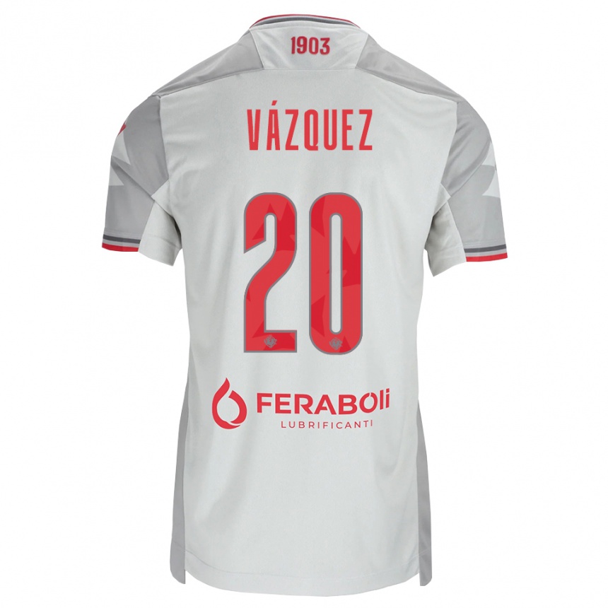 ילדים כדורגל פרנקו ואסקס #20 אפור לבן אדום הרחק ג'רזי 2026/27