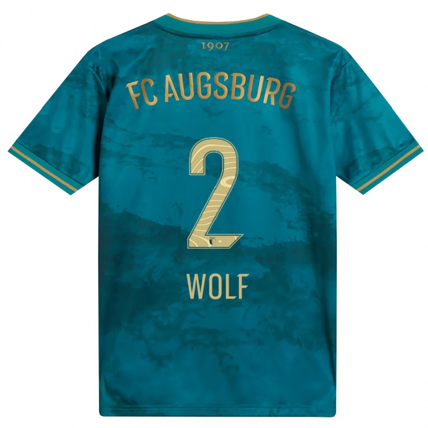 ילדים כדורגל Paul Wolf #2 ירוק חום הרחק ג'רזי 2026/27