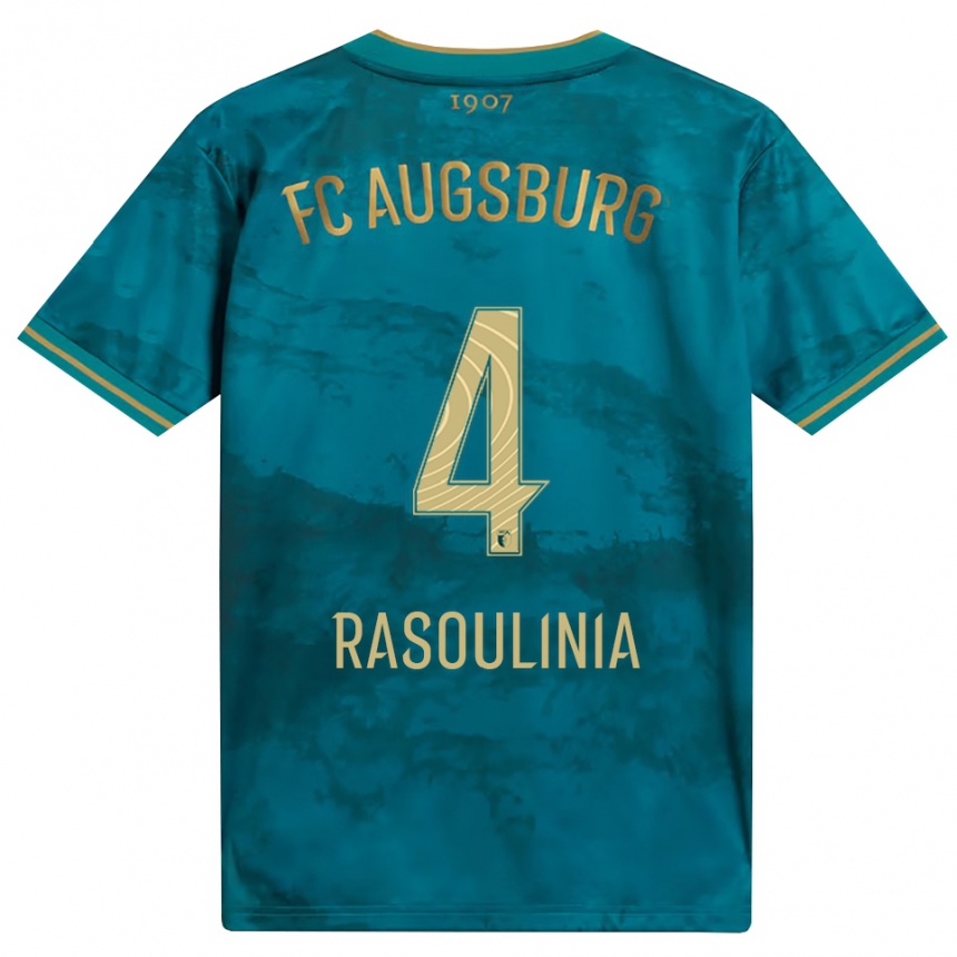ילדים כדורגל Nick Rasoulinia #4 ירוק חום הרחק ג'רזי 2026/27 ילדים כדורגל Nick Rasoulinia #4 ירוק חום הרחק ג'רזי 2026/27