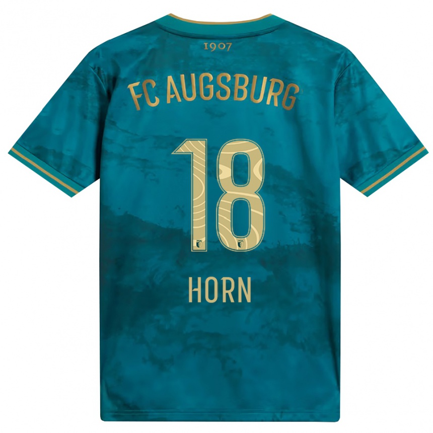 ילדים כדורגל Tobias Horn #18 ירוק חום הרחק ג'רזי 2026/27