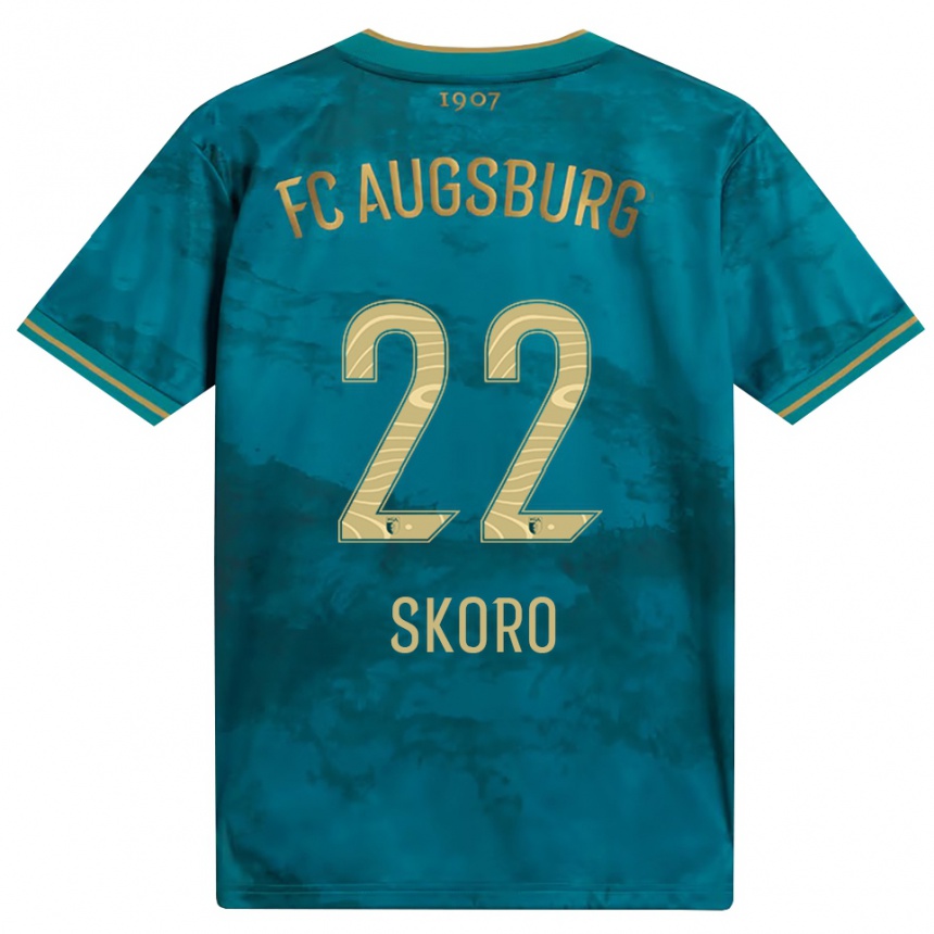 ילדים כדורגל Luka Skoro #22 ירוק חום הרחק ג'רזי 2026/27