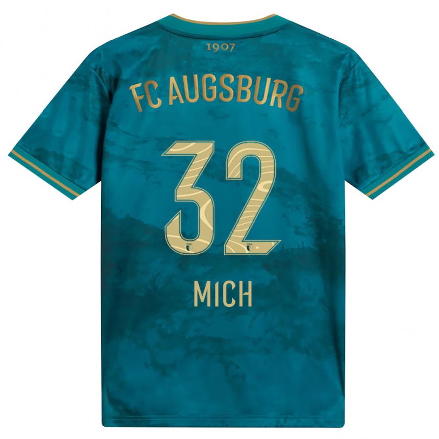 ילדים כדורגל Fabian Mich #32 ירוק חום הרחק ג'רזי 2026/27