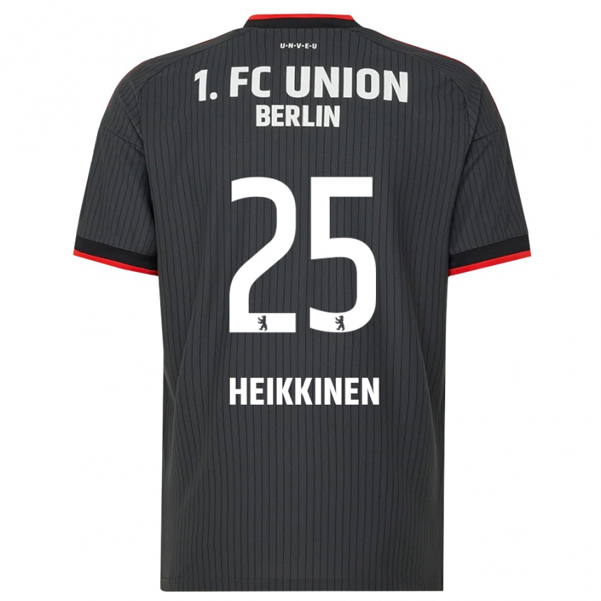 ילדים כדורגל Ida Heikkinen #25 שחור לבן אדום הרחק ג'רזי 2026/27