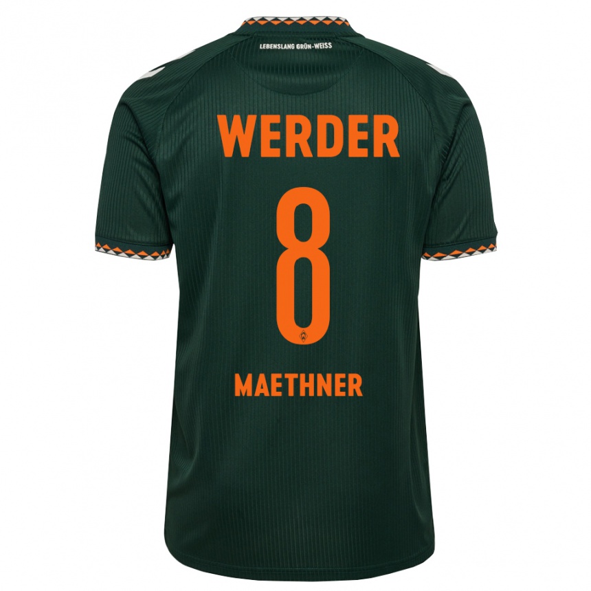 ילדים כדורגל Finn Maethner #8 ירוק כהה כתום לבן הרחק ג'רזי 2026/27