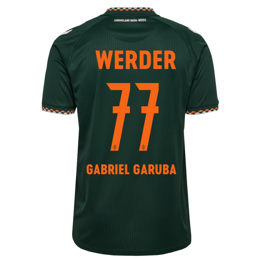 ילדים כדורגל Najib Gabriel Garuba #77 ירוק כהה כתום לבן הרחק ג'רזי 2026/27