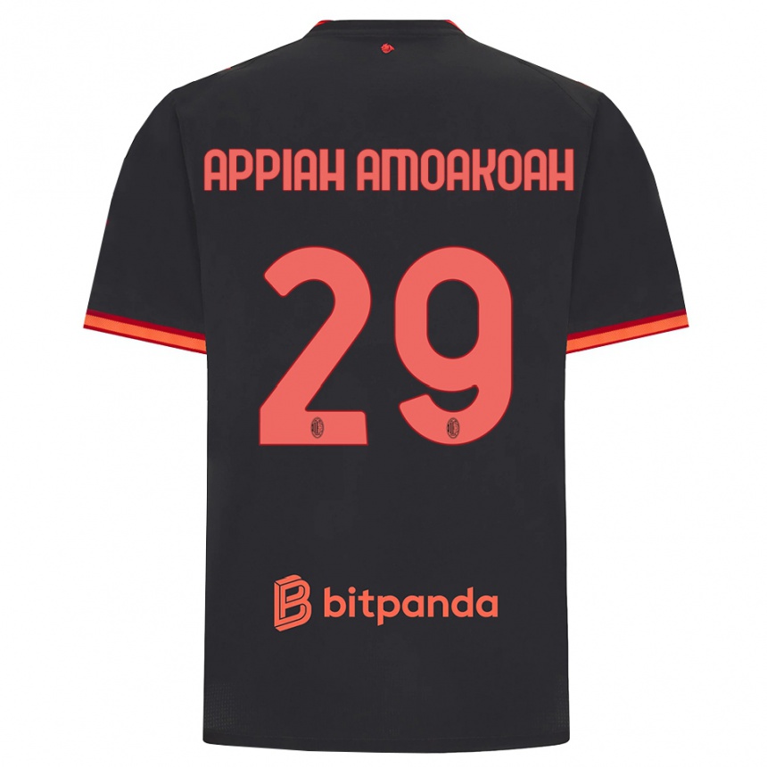 ילדים כדורגל Karen Appiah Amoakoah #29 שחור אדום ג'רזי קיט שלישי 2026/27