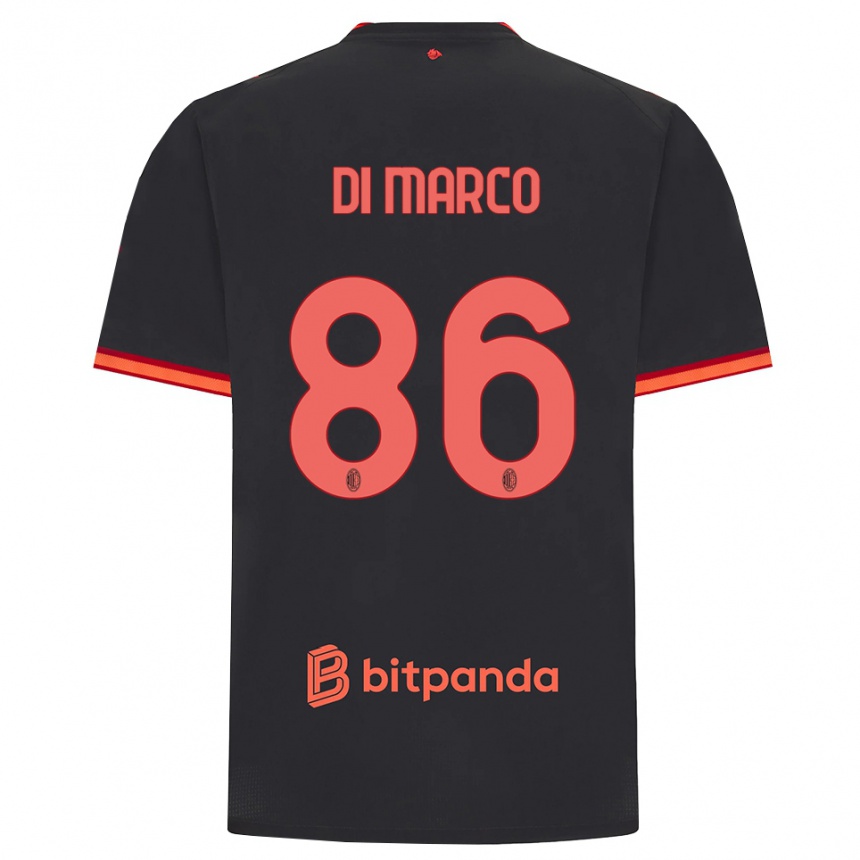 ילדים כדורגל Luca Di Marco #86 שחור אדום ג'רזי קיט שלישי 2026/27