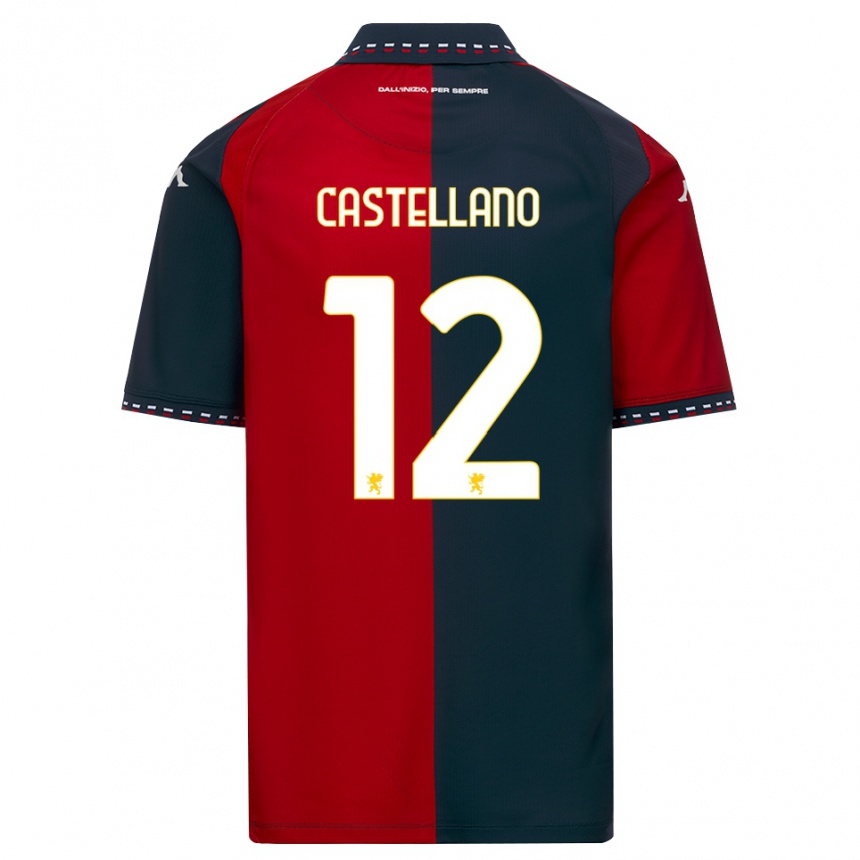 גברים כדורגל Cristiano Castellano #12 אדום שחור לבן ג'רזי ביתית 2026/27 גברים כדורגל Cristiano Castellano #12 אדום שחור לבן ג'רזי ביתית 2026/27