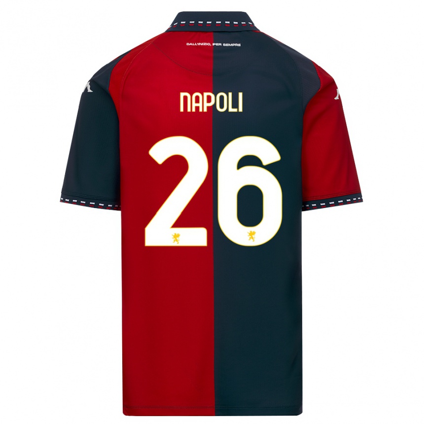 גברים כדורגל Pietro Napoli #26 אדום שחור לבן ג'רזי ביתית 2026/27