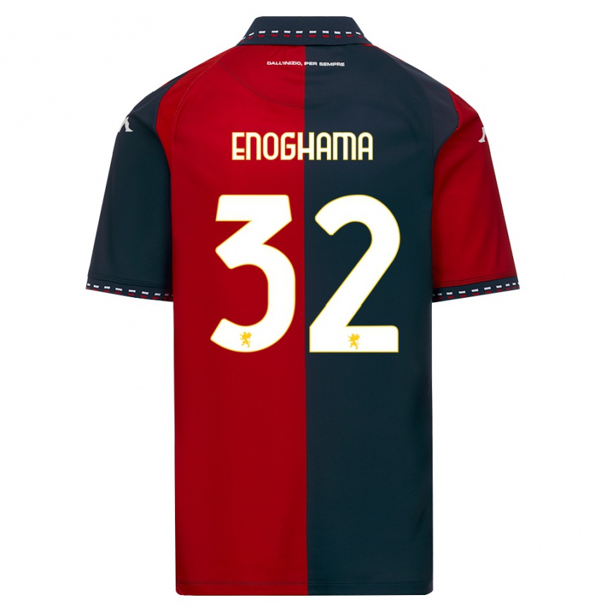 גברים כדורגל Isaac Enoghama #32 אדום שחור לבן ג'רזי ביתית 2026/27