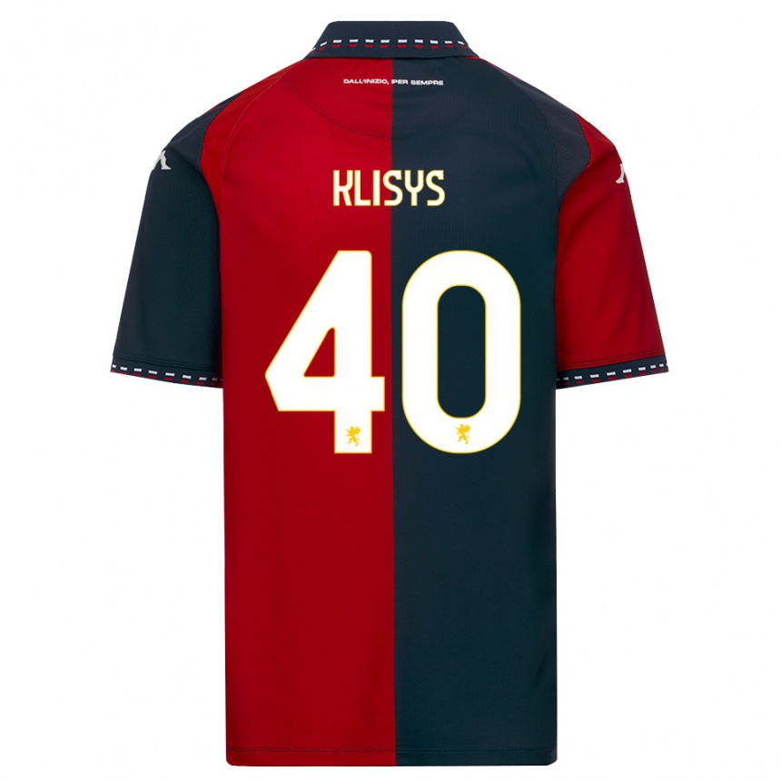 גברים כדורגל Lukas Klisys #40 אדום שחור לבן ג'רזי ביתית 2026/27