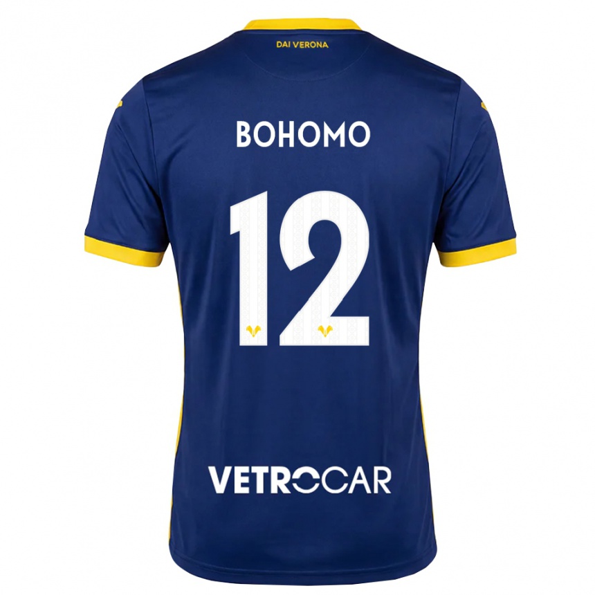 גברים כדורגל Allan Bohomo #12 כחול מלכותי צהוב לבן ג'רזי ביתית 2026/27