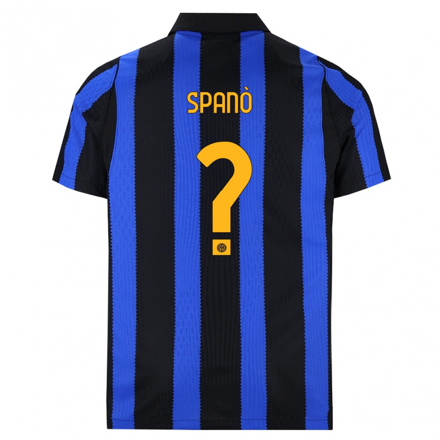 גברים כדורגל Samuele Spanò #0 שחור כחול צהוב ג'רזי ביתית 2026/27