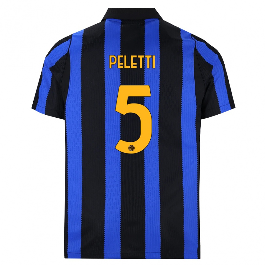 גברים כדורגל למברטו פלטי #5 שחור כחול צהוב ג'רזי ביתית 2026/27 גברים כדורגל למברטו פלטי #5 שחור כחול צהוב ג'רזי ביתית 2026/27