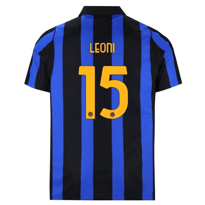 גברים כדורגל Luca Leoni #15 שחור כחול צהוב ג'רזי ביתית 2026/27 גברים כדורגל Luca Leoni #15 שחור כחול צהוב ג'רזי ביתית 2026/27