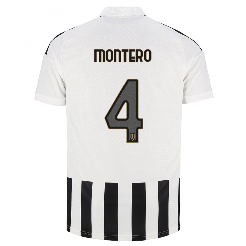 גברים כדורגל Alfonso Montero #4 שחור לבן חום ג'רזי ביתית 2026/27