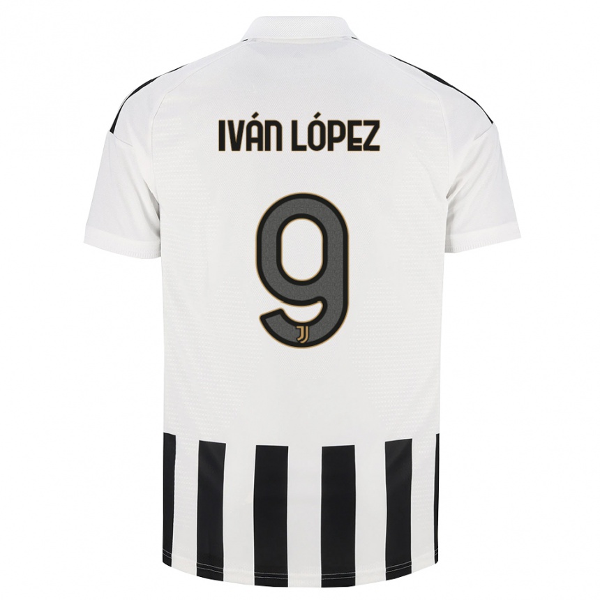 גברים כדורגל Ivan Lopez Comellas #9 שחור לבן חום ג'רזי ביתית 2026/27