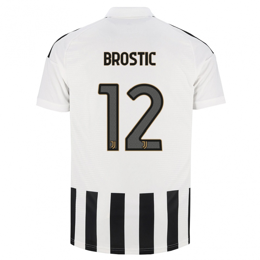 גברים כדורגל Gabriel Brostic #12 שחור לבן חום ג'רזי ביתית 2026/27 גברים כדורגל Gabriel Brostic #12 שחור לבן חום ג'רזי ביתית 2026/27