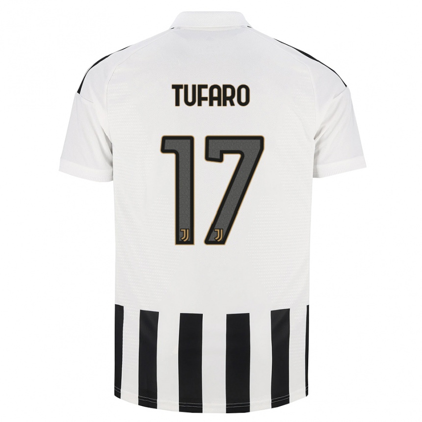 גברים כדורגל Gabriele Tufaro #17 שחור לבן חום ג'רזי ביתית 2026/27