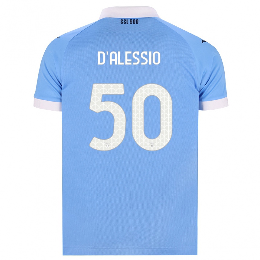 גברים כדורגל Luigi D'alessio #50 כחול שמיים שחור לבן ג'רזי ביתית 2026/27