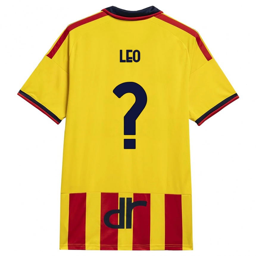 גברים כדורגל Giulio Leo #0 צהוב אדום ג'רזי ביתית 2026/27