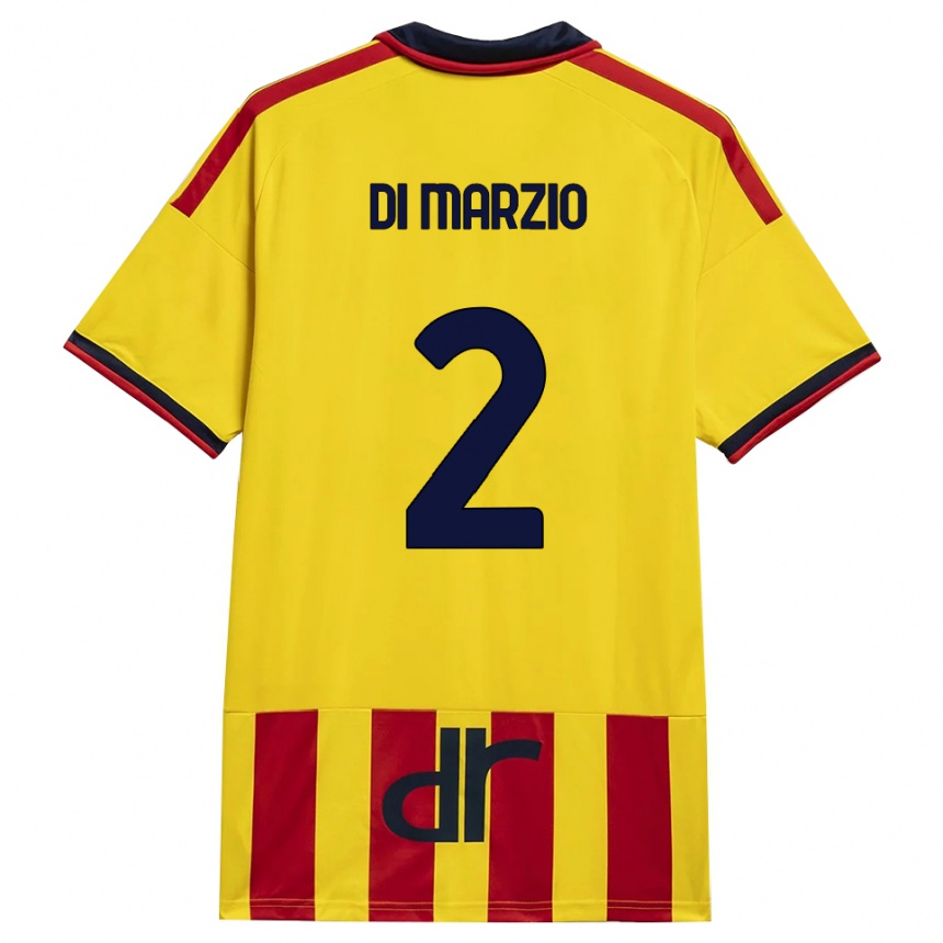 גברים כדורגל Flavio Di Marzio #2 צהוב אדום ג'רזי ביתית 2026/27
