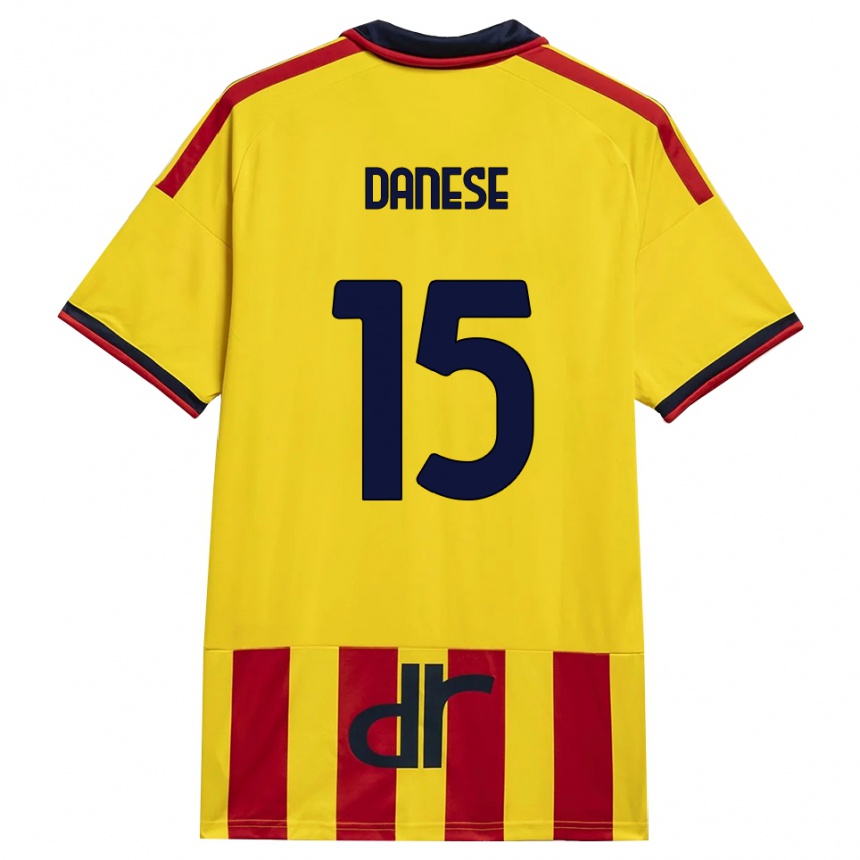 גברים כדורגל Tommaso Danese #15 צהוב אדום ג'רזי ביתית 2026/27