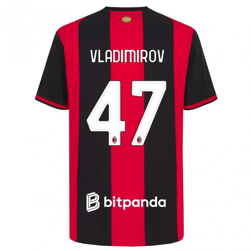 גברים כדורגל Valeri Vladimirov #47 אדום שחור לבן ג'רזי ביתית 2026/27