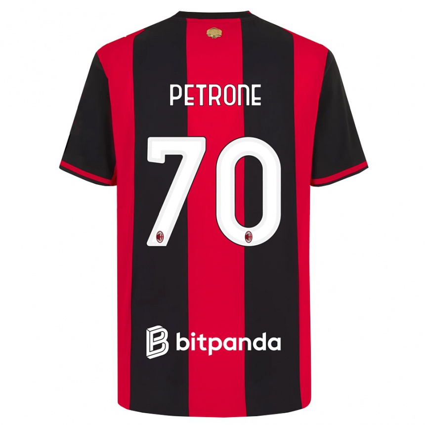 גברים כדורגל Daniele Petrone #70 אדום שחור לבן ג'רזי ביתית 2026/27