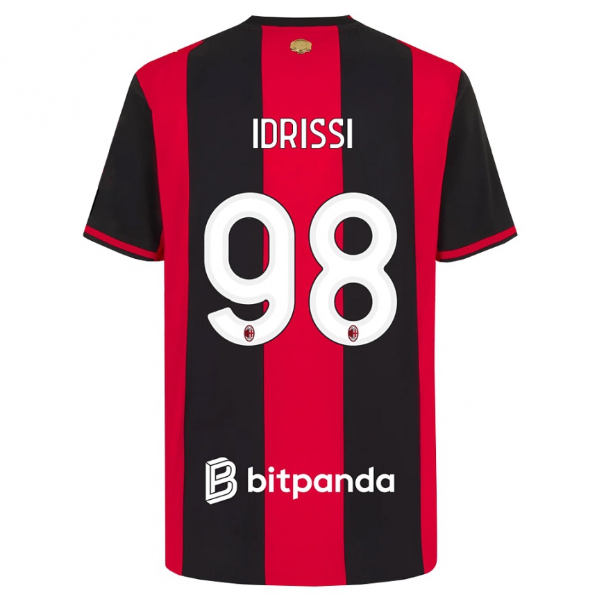 גברים כדורגל Yahya Idrissi #98 אדום שחור לבן ג'רזי ביתית 2026/27