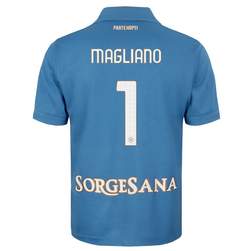 גברים כדורגל Mattia Magliano #1 כחול ערפיח לבן ג'רזי ביתית 2026/27