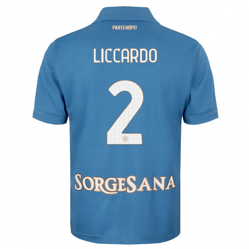 גברים כדורגל Christian Liccardo #2 כחול ערפיח לבן ג'רזי ביתית 2026/27
