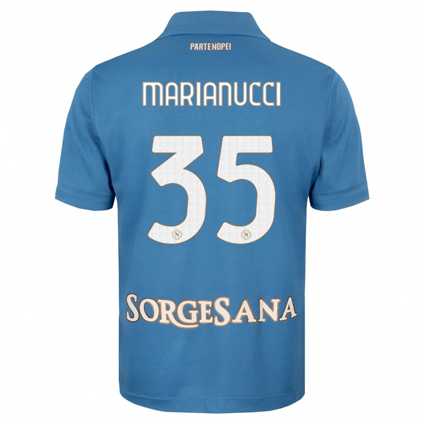 גברים כדורגל Luca Marianucci #35 כחול ערפיח לבן ג'רזי ביתית 2026/27