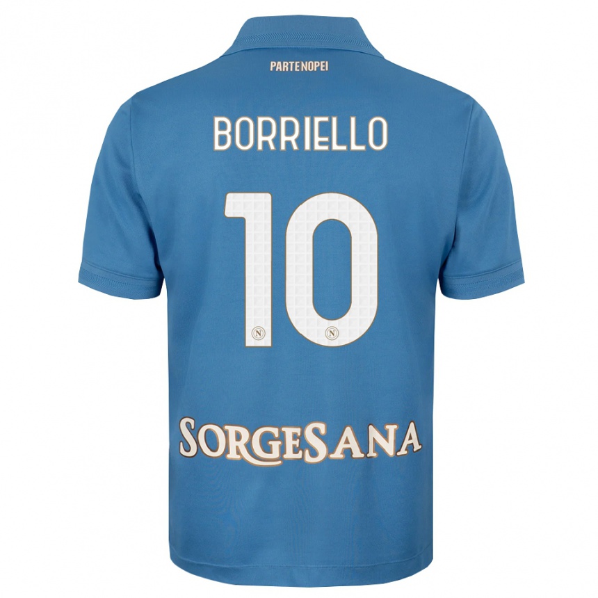גברים כדורגל Salvatore Borriello #10 כחול ערפיח לבן ג'רזי ביתית 2026/27