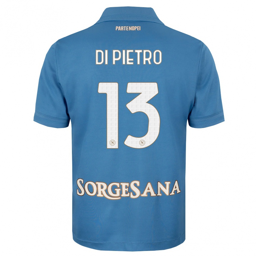 גברים כדורגל Ciro Di Pietro #13 כחול ערפיח לבן ג'רזי ביתית 2026/27