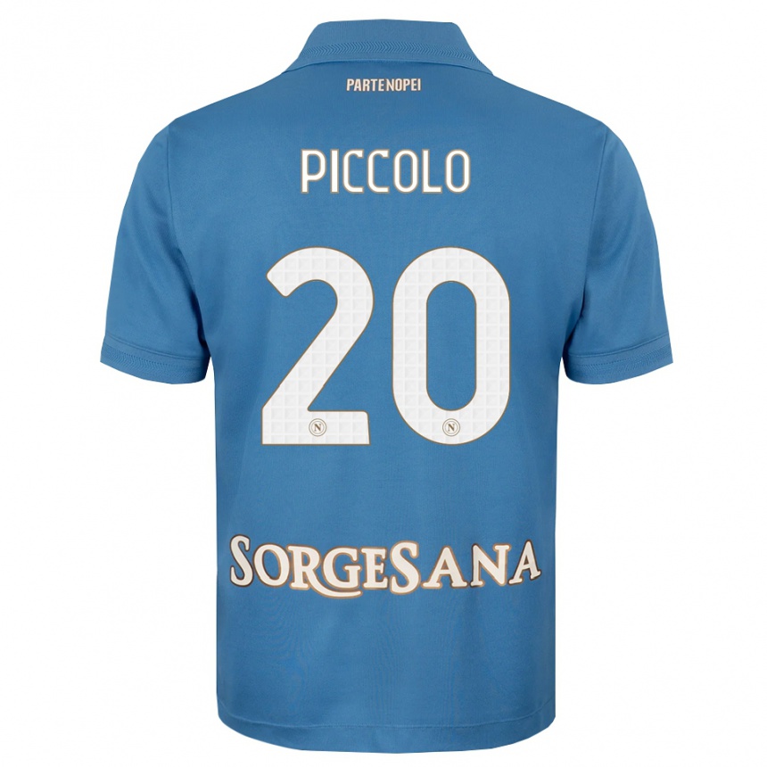 גברים כדורגל Salvatore Piccolo #20 כחול ערפיח לבן ג'רזי ביתית 2026/27