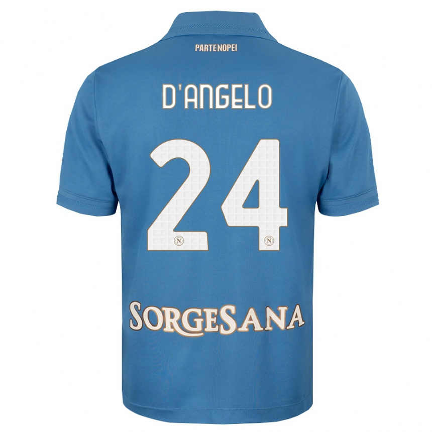 גברים כדורגל Alessia D'angelo #24 כחול ערפיח לבן ג'רזי ביתית 2026/27 גברים כדורגל Alessia D'angelo #24 כחול ערפיח לבן ג'רזי ביתית 2026/27