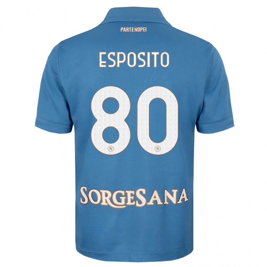 גברים כדורגל Luigi Esposito #80 כחול ערפיח לבן ג'רזי ביתית 2026/27