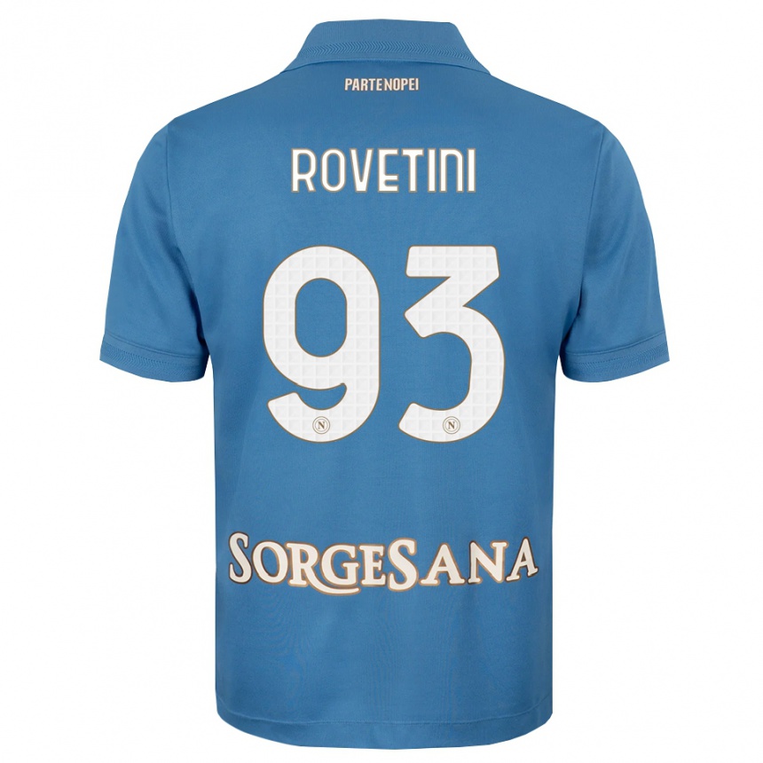גברים כדורגל Alessandro Rovetini #93 כחול ערפיח לבן ג'רזי ביתית 2026/27