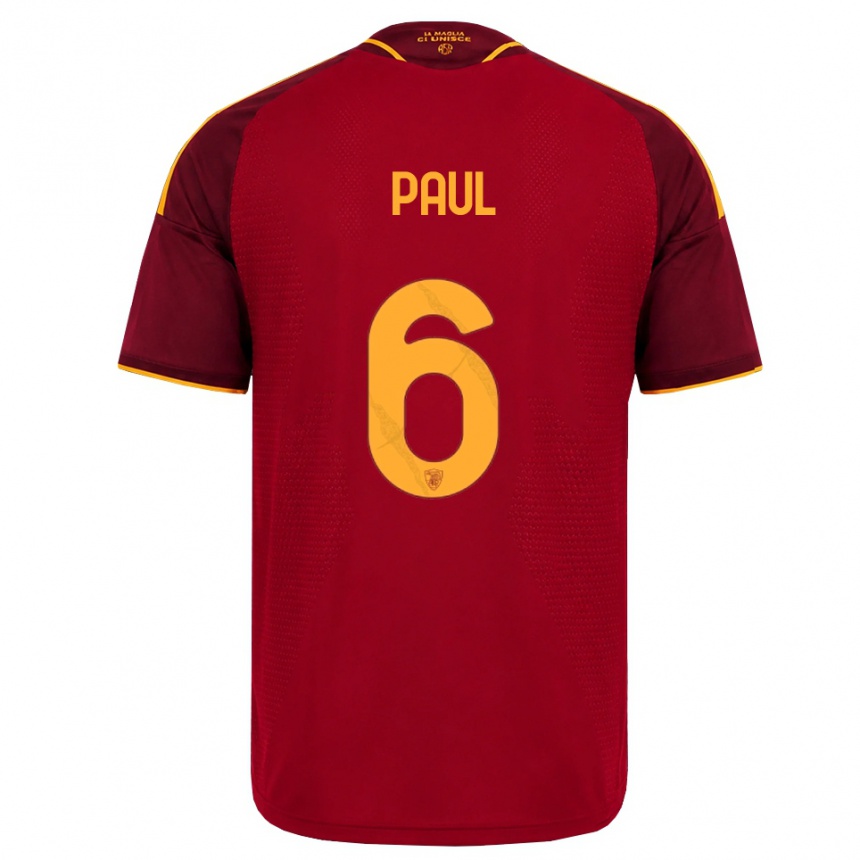 גברים כדורגל Daniele Paul #6 אדום זהוב צהוב ג'רזי ביתית 2026/27 גברים כדורגל Daniele Paul #6 אדום זהוב צהוב ג'רזי ביתית 2026/27