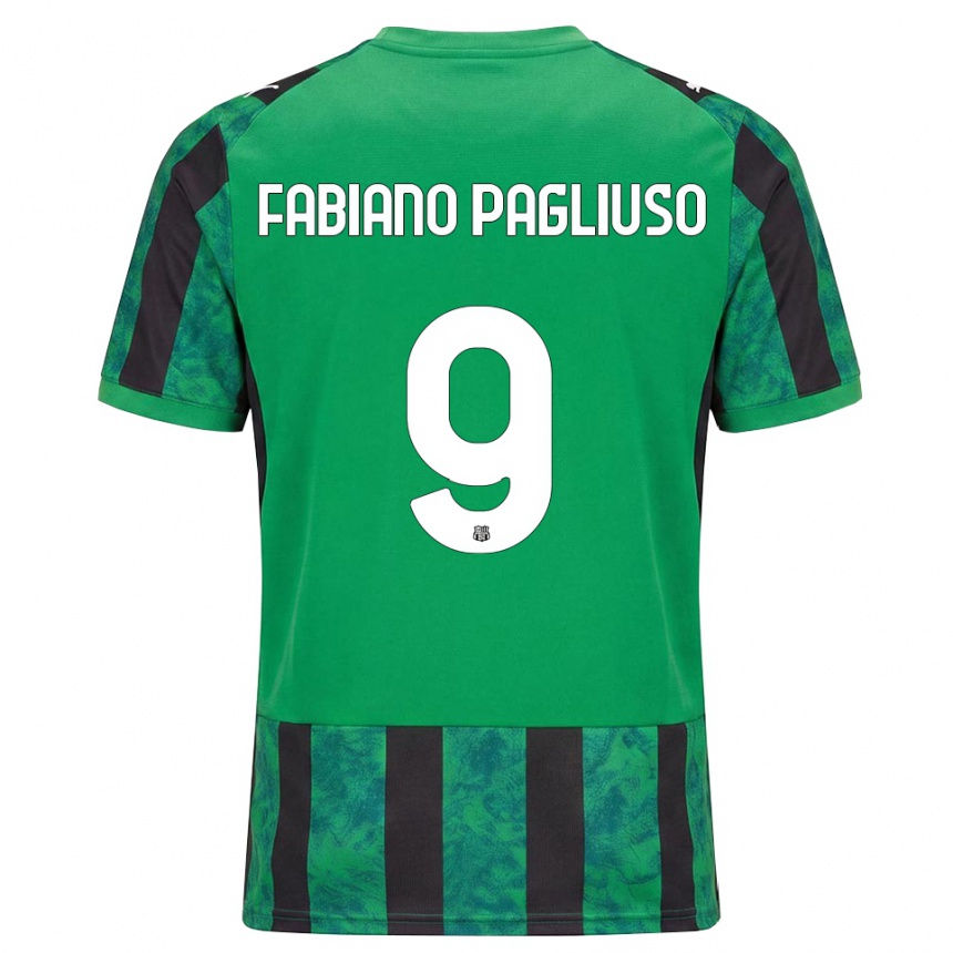 גברים כדורגל Paolo Fabiano Pagliuso #9 ירוק שחור לבן ג'רזי ביתית 2026/27