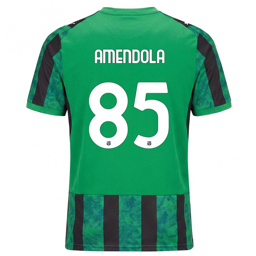 גברים כדורגל Catello Amendola #85 ירוק שחור לבן ג'רזי ביתית 2026/27 גברים כדורגל Catello Amendola #85 ירוק שחור לבן ג'רזי ביתית 2026/27