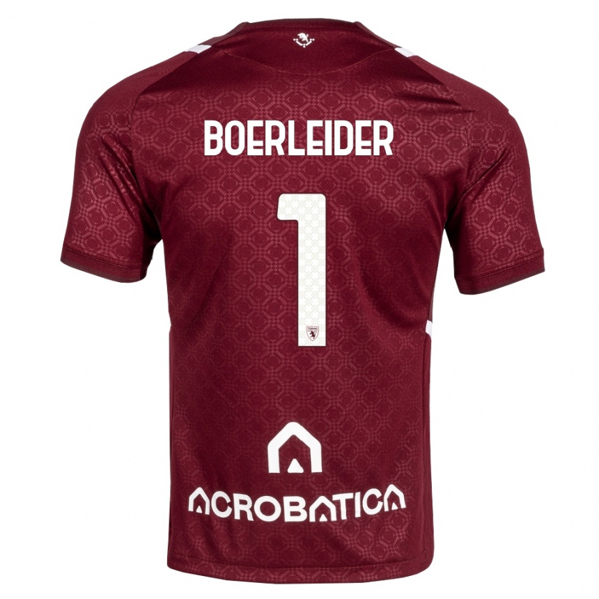 גברים כדורגל Yannick Boerleider #1 בורדו לבן ג'רזי ביתית 2026/27