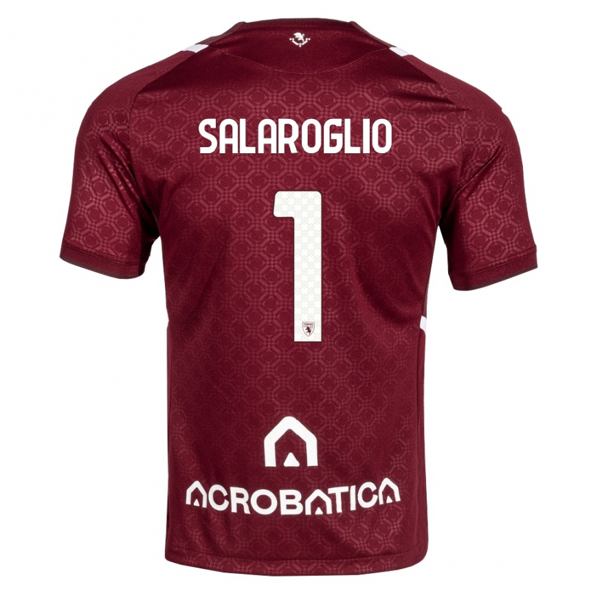 גברים כדורגל Mattia Salaroglio #1 בורדו לבן ג'רזי ביתית 2026/27