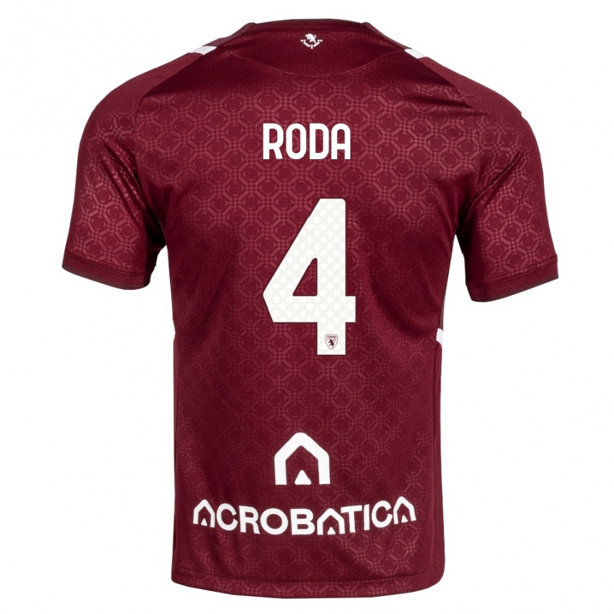 גברים כדורגל Alex Roda #4 בורדו לבן ג'רזי ביתית 2026/27
