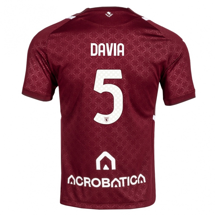 גברים כדורגל Emiliano Davia #5 בורדו לבן ג'רזי ביתית 2026/27 גברים כדורגל Emiliano Davia #5 בורדו לבן ג'רזי ביתית 2026/27