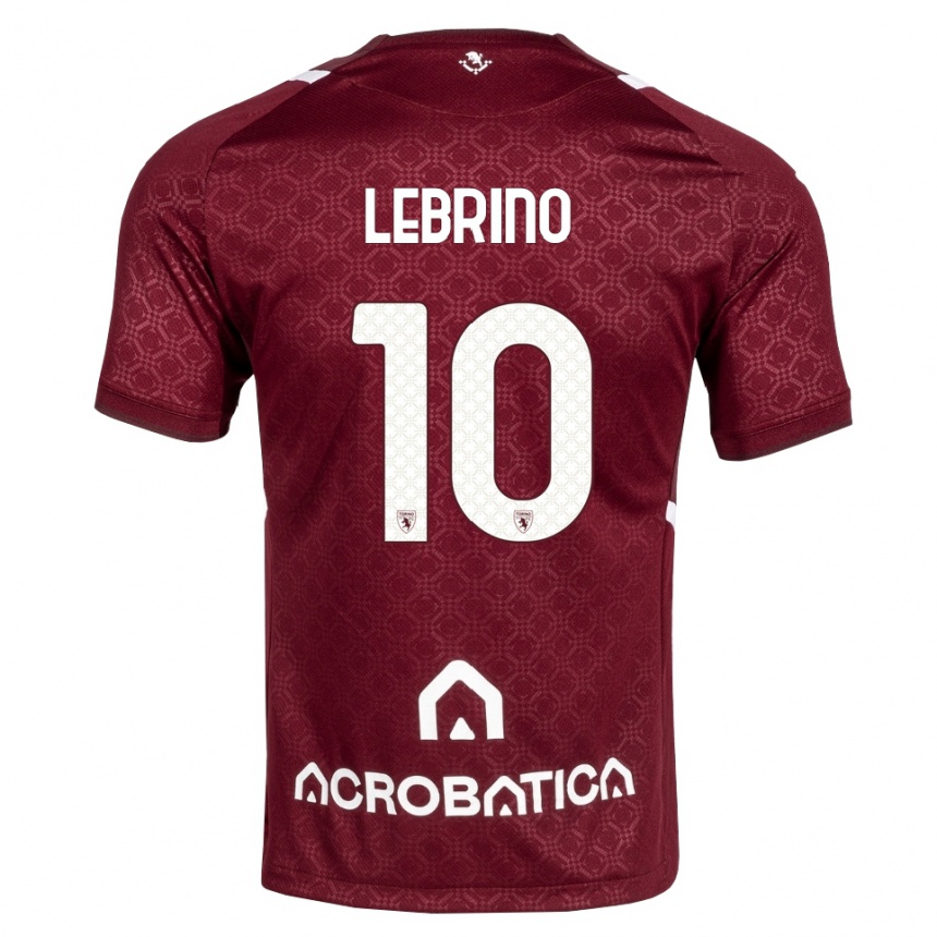 גברים כדורגל Danilo Lebrino #10 בורדו לבן ג'רזי ביתית 2026/27
